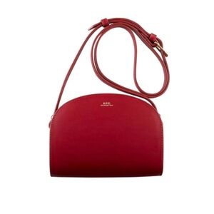 A.P.C. Red Demi Lune half moon Bag